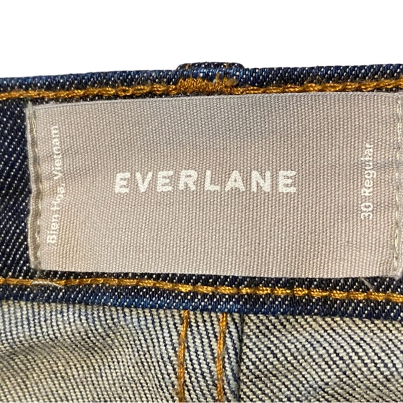 Everlane High-Rise Regular Dark Wash Straight Denim Jeans Size 30 - Picture 5 of 7